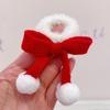 Faixa de cabelo laço de Natal outono e inverno meninas bola de lã para cabelo rabo de cavalo acessórios de cabelo bolas fofas corda de cabelo para rabo de cavalo alto feminino