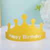 Chapéus de Aniversário, Chapéus Coroa para Bolo de Aniversário no Atacado, Chapéus de Desenho Animado para Crianças, Suprimentos de Festa de Papelão Dourado para Adultos