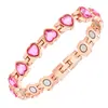 Pulsera Magnética Gaussiana Completa en Forma de Corazón de Amazon Ajustable Diamante Protección Ambiental Aleación Pulsera para Transfronteriza