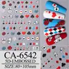 Pequeñas pegatinas adhesivas impermeables de relieve tridimensional 5D, patrón pequeño de dibujos animados, pegatinas decorativas para uñas, pegatinas para uñas de estilo nacional