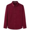 Amazon talla grande camisa de manga larga para hombre casual holgada moda pana grande más gordo camisa de manga larga para hombre gordo