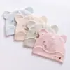 Gorro de Algodón Puro Transpirable para Recién Nacidos 0-3 Meses Estilo Primavera y Otoño Protección de la Fontanela del Bebé Lindo Oso Gorro de Bebé