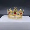 Estilo Coreano Celebridad de Internet Corona Redonda de Aleación para Niños Flores Barrocas Decoraciones para Hornear Accesorios para el Cabello de Novia Boda