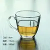 Taza de Café Transparente Gruesa Resistente al Agua Caliente Taza de Té de Vidrio con Asa Taza de Vidrio sin Plomo Taza para Jugo Leche