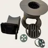 Juego completo de accesorios para modificación de tanque de gas, tanque de gas con concentrador de llama, gasificador modificado, adaptadores grandes y pequeños, doble uso para leña y carbón
