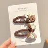 Presilhas de Cabelo Versáteis Infantis Outono/Inverno para Meninas 2026 Novo Estilo Franja Lateral Cabelo Fino BB Clips Estilo Coreano Parte de Trás da Cabeça Presilhas