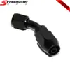 Conector de junta de tubería de enfriamiento de aceite de 45 grados AN4/AN6/AN8/AN10/AN12/AN16 negro/azul/rojo