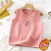 Colete Térmico de Fleece Infantil para Outono e Inverno, Camada Base Espessa e Quente para Meninos e Meninas, Feito de Veludo Alemão, Top Sem Costura Classe A