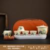 Juego de Té de Viaje Horno Ru Juego Pequeño Portátil para Exterior Juego de Té Kung Fu Taza Exprés Regalo de Acompañamiento para Negocios Impresión de Logotipo