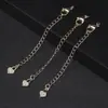 Pulseira com Fecho Lagosta e Corrente de Cauda em Zircônia Banhada a Ouro 18K Acessórios Pulseira DIY Colar Joias para Mãos Materiais Artesanais Atacado