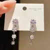 Pendientes de Borla con Estrella de Zirconia de Aguja de Plata Nuevos 2026, Pendientes de Lujo Ligero de Gama Alta, Exquisitos y Elegantes con un Toque Fresco y Elegante