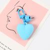 Chaveiro Coração de Pêssego Tinta de Borracha Estojo para Fone de Ouvido AirPod Pingente s Pingente de Amor Acessórios para Carro Pingente Pingente
