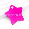 Etiqueta Metálica de Aluminio de 28 mm para Perro y Gato, Llavero con Forma de Estrella, Accesorios Colgantes