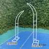 Nuevos Accesorios para Bodas Cuerno de Carnero Arco de Hierro Arco de Flores de Seda Estante Arco Curvo Boda al Aire Libre Flor Mai Taibao