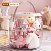 Taburete de Almacenamiento Extra Grande con Contenedor para Peluches, Caja de Almacenamiento para Sentarse, Almacenamiento Transparente para Muñecas para Niños