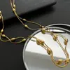 Colar de Corrente de Osso de Cobra com Contas Multicamadas Versátil de Luxo Nichado Transfronteiriço Colar de Moda Acessório Empilhável Minimalista de Aço Titânio Que Não Desbota