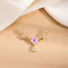 Pingente Estilo Europeu e Americano Transfronteiriço Flor Sorridente de Zircônia Corrente para Clavícula Moda Luxo Leve Elegante High-End Colar Venda Direta de Fábrica