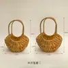 Companhia de Flores Sombra Cesta Pequena de Flores Buquê de Flores Frescas Materiais de Embalagem para Arranjo Floral Tecida à Mão Estilo Pastoral Simples Loja de Flores para Presente