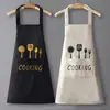 Nuevo delantal de cocina para el hogar impermeable a prueba de aceite moderno lindo ropa de trabajo para hombres y mujeres delantal de cocina delantal de cintura personalizado