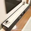 Alfombrilla de cuero blanco y negro de alta gama para aparador, impermeable y a prueba de aceite, protector de encimera lavable, mueble de TV, zapatero, alfombrilla de mesa