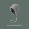 Touca Chapéu de Inverno Grossa de Pelúcia Quente Ursinho Fofo, Chapéu de Tricô para Outono e Inverno com Circunferência da Cabeça Grande