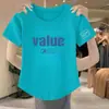 Top corto para mujer de estilo europeo, camiseta blanca de manga corta ajustada de imitación algodón, nuevo estilo de verano 2024, camiseta de moda con hombro normal