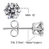 Amazon brote Pendientes de Circonita Blanca 3-8MM Pendientes CZ AliExpress soldadura Pendientes