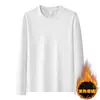 Camiseta Térmica de Manga Larga con Cuello Redondo de Doble Cara para Hombre, Color Sólido Otoño e Invierno, Corte Holgado, Prenda Base para Venta al por Mayor
