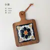 Porta-Prato de Madeira de Acácia Estilo Japonês Anti-queimadura Base Isolante para Panela Quente Mesa de Jantar de Madeira Maciça Porta-Prato de Tigela Retro Alta Temperatura Retro