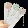 Accesorio para el Cabello Hanfu Estilo Antiguo con Pasador Floral, Nuevo Pasador Estilo Chino para Moño en la Parte Posterior de la Cabeza, Pasador de Borla de Alta Gama para Mujeres