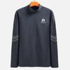 [Selección] Camiseta Base Cuello Semi-alto De Rong para Hombre Camiseta de Manga Larga con Forro de Lana Doble Cara Moda Ropa Interior Térmica