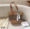 Bolsa tejida nueva de verano con cremallera al hombro, bolsa tejida para vacaciones en la playa, bolsa tejida para el día a día