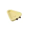 Lindo Platito de Cerámica con Forma de Queso Creativa Adorno Pequeño de Escritorio Platito para Snacks Condimento Vinagre Salsa de Soja