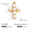 Collar de Acero Inoxidable de Nuevo Estilo Transfronterizo, Personalizado y de Moda, Estilo de Alta Gama Ol, Cruz de Pascua, Collar Chapado en Oro de 18 Quilates para Mujer