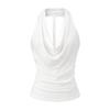 Chaleco de Punto con Cuello Oscilante y Espalda Descubierta Estilo Ins Pure Lust para Mujer Verano 2025 Nuevo Sexy Ropa Exterior Top Básico sin Espalda