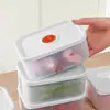 Caixa de armazenamento portátil de grau alimentício feita de material PP, caixa congeladora com vedação hermética para alimentos, segura para micro-ondas, caixa de armazenamento transparente para geladeira
