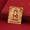 El tendero recomienda colgante Wuye tridimensional repujado Chapado en oro Pintura Thangka Ocho Grandes Protectores amuleto protector personal