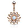 Ebay Amazon AliExpress wish Produtos Transfronteiriços Gema Australiana Piercing de Umbigo Joias Girassol Pedido de Umbigo