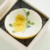 Taza de Té Kung Fu Flor de Rosa Glaseado de Yema de Huevo Fabricante Taza Cónica Cerámica Tamaño Pequeño Taza de Maestro Taza de Cata de Té de Gama Alta Bol de Té