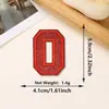 Parches bordados de letras inglesas 26 y números con lentejuelas rojas más vendidos transfronterizos con adhesivo termofusible para decoración de ropa
