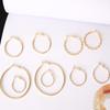 B246 Joyería europea y americana moda de club nocturno exagerada simple tamaño círculo juego de aretes de 5 piezas AliExpress Venta al por mayor