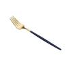 Faca, garfo e colher portugueses para atacado transfronteiriço, conjunto de aço inoxidável banhado a titânio dourado, talheres estilo ocidental, faca e garfo para bife, conjunto de 4 peças