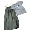 Saia de Trabalho de Secagem Rápida para Mulheres, Cintura Elástica de Verão com Cordão Ajustável na Bainha, Saia Casual de Comprimento Médio em Linha A, Roupa Leve para Exterior
