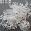 Flor artificial blanca Mori flor de seda blanca lechosa flor de techo suave para salón de bodas peonía rosa nieve