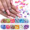 Cross-border Hot nail Art Sequins Hot Butterfly Laser nail Thin Patch nail Jewelry unhas de joias de unha