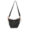 Bolso cruzado casual estilo japonés para hombres y mujeres, bolsa cuadrada pequeña con cordón resistente al agua, bolso de hombro a cuadros estilo Hong Kong para el trabajo