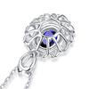 Colgante de Zafiro estilo coreano con colgante de Corindón Azul Zafiro chapado en Oro de 18K