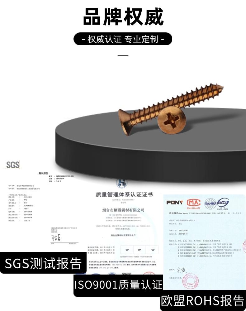 硅青铜十字沉头自攻钉品牌权威