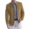 Nueva chaqueta de trabajo vintage de gamuza de alta resistencia transfronteriza europea y americana para hombre, blazer casual retro americano