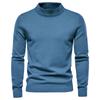 Suéter cálido y grueso de comercio exterior transfronterizo de otoño e invierno para hombre, suéter ajustado de cuello medio para hombre, suéter para hombre multicolor en stock de punto
